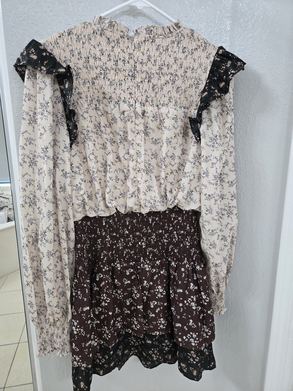 Free The Roses Floral Tiered Ruffle Mini Dress - Picture 4 of 4